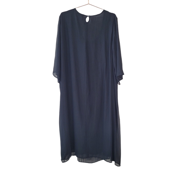 ULLA POPKEN Black A-Line Beaded Maxi Dress Size 32/34 - Picture 15 of 15